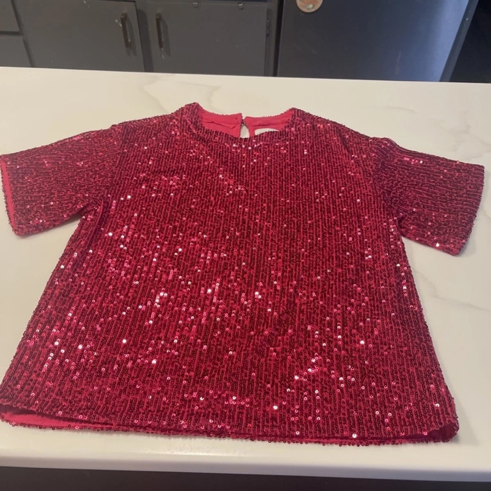 Sequin Pink Saylor Top